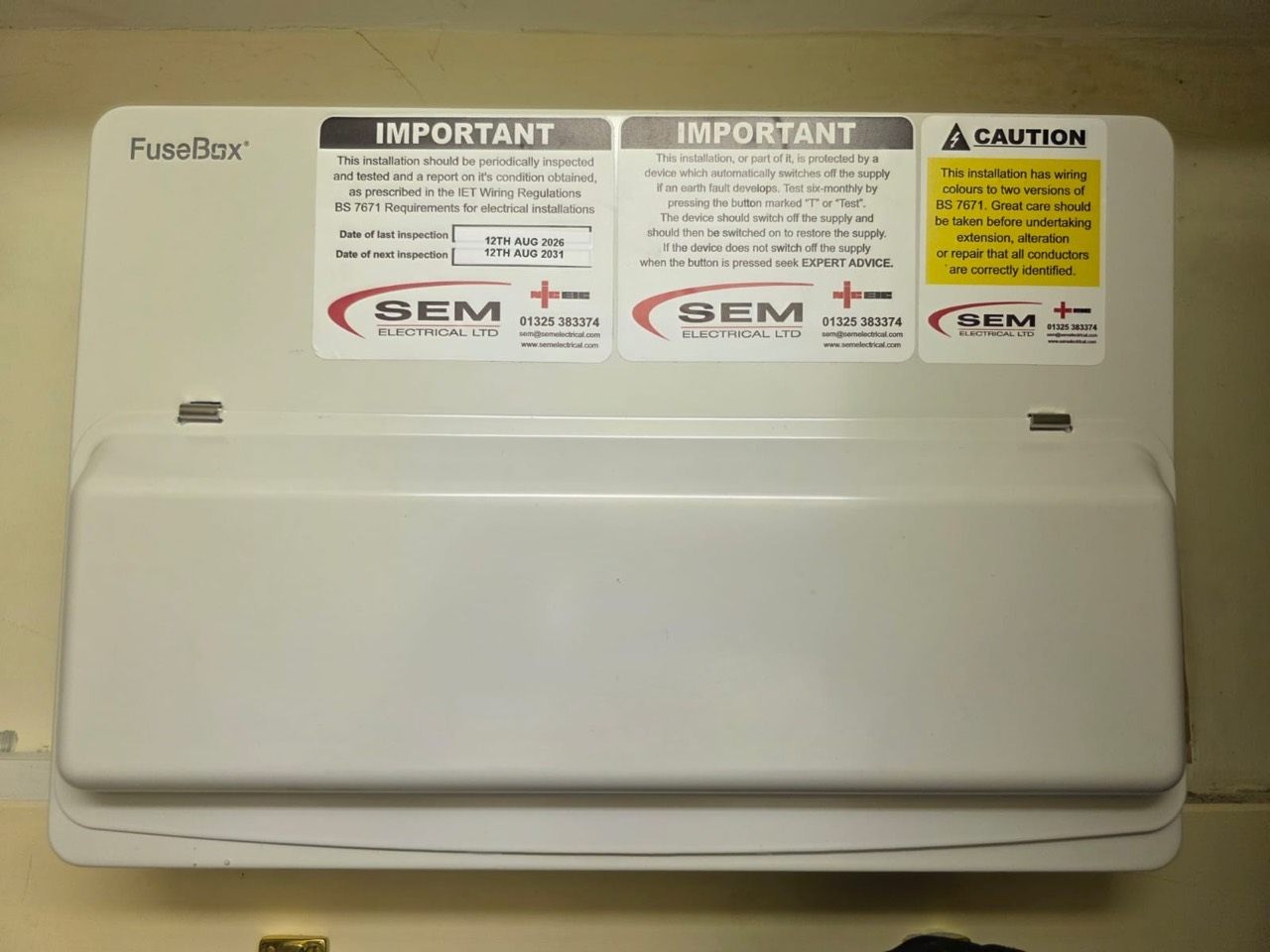 Finished distribution board upgrade by SEM Electrical